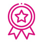 Hochwertige Rohstoffe Icon - Kreis mit Stern